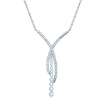 RAPRGOLD Certified Moissanite Crossover Pendant Necklace Bead Chain for Women 925 Sterling Silver Necklaces Jewelry Gift Collare