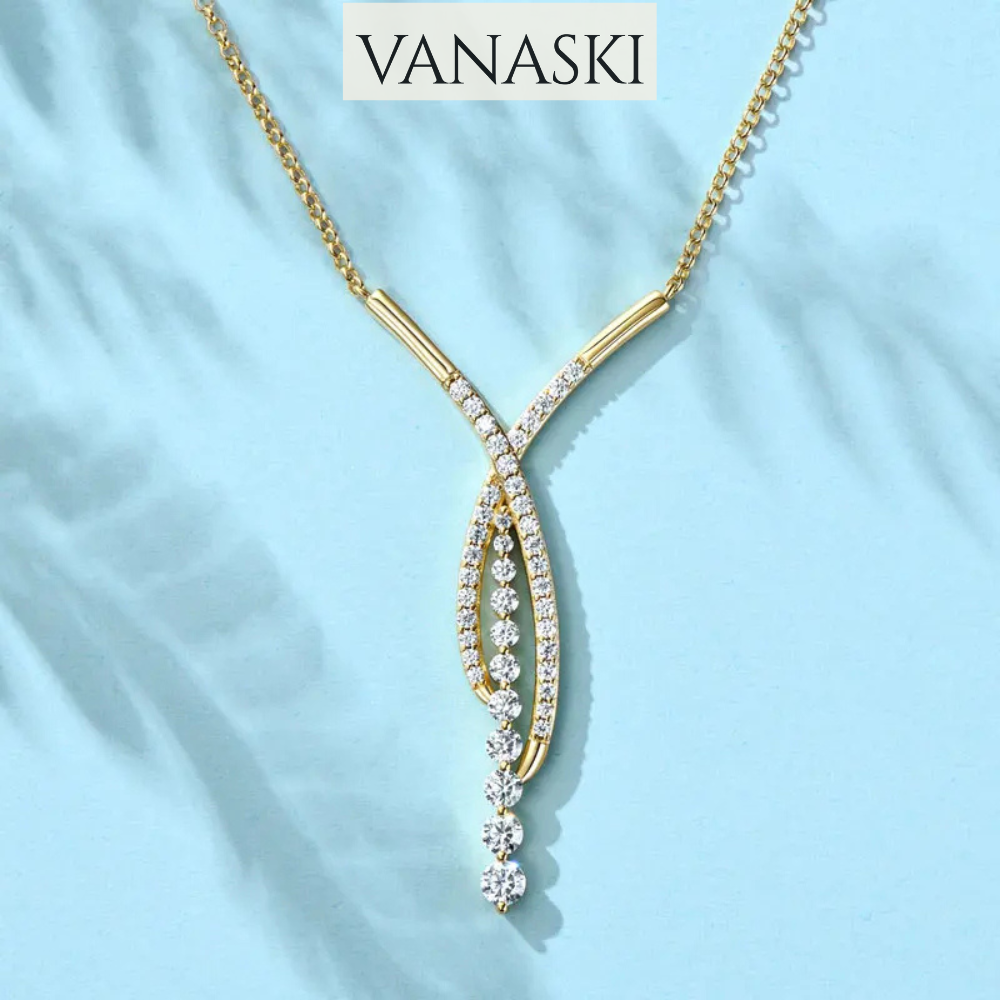 Crossover Moissanite Pendant Necklace 925 Sterling Silver Jewelry Gift