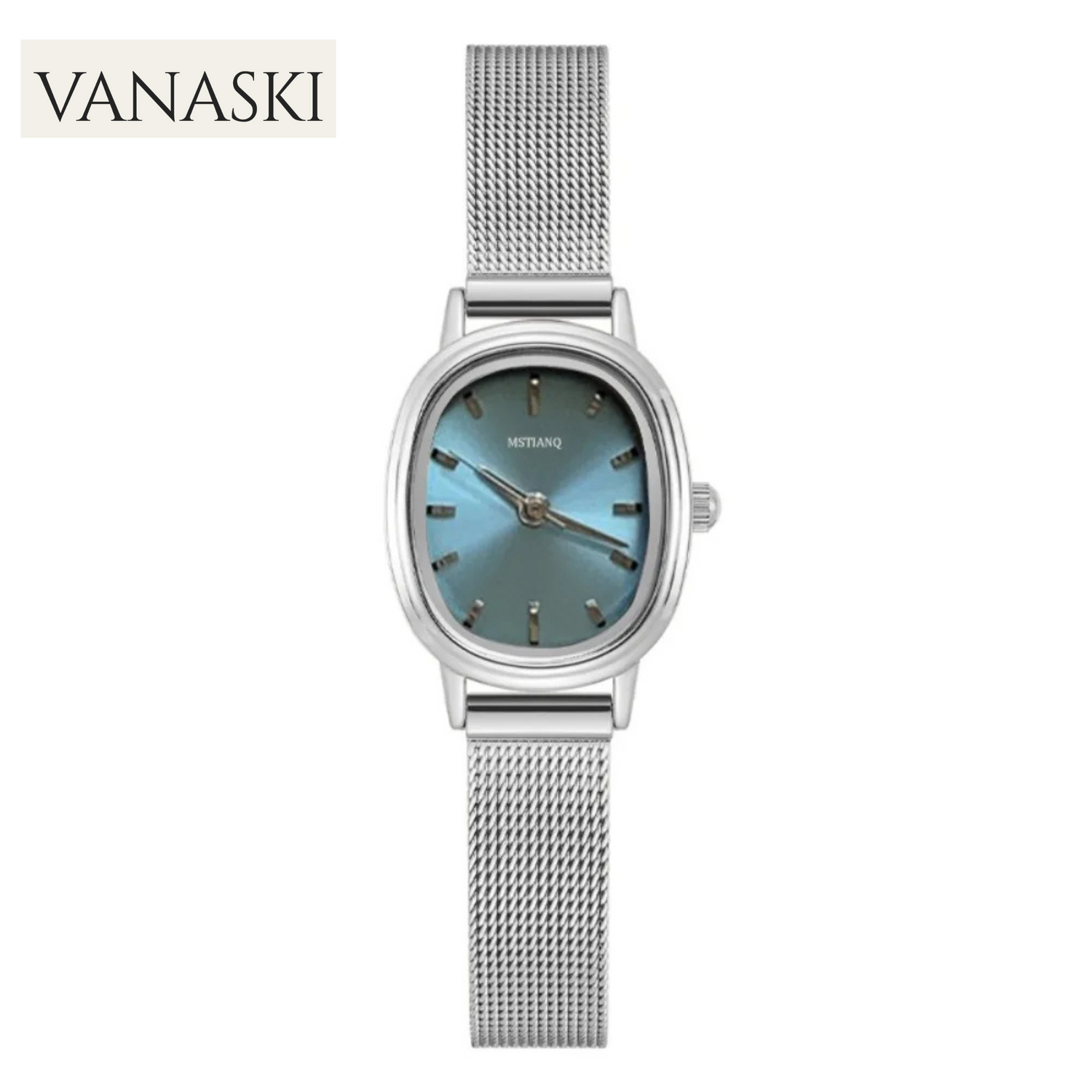 New Oval Dial Women's Watch Stainless Steel Purple Ladies Wristwatches Green Quartz Watch Gifts