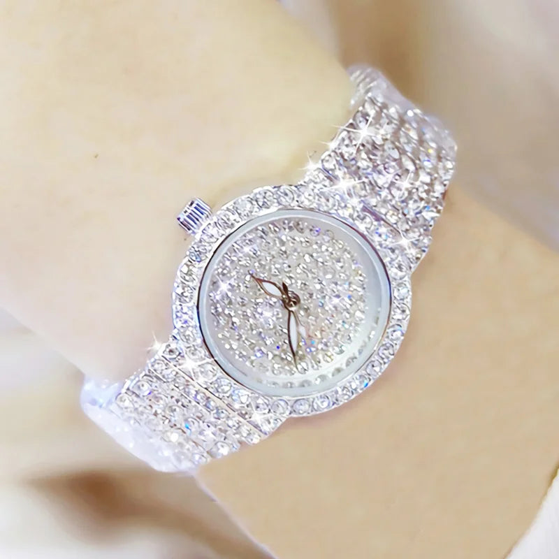 BS Women Watch Famous Luxury Brands Diamond Ladies Wrist Watches Female Small Wristwatch Rose Gold Watch Women Montre Femme 2025