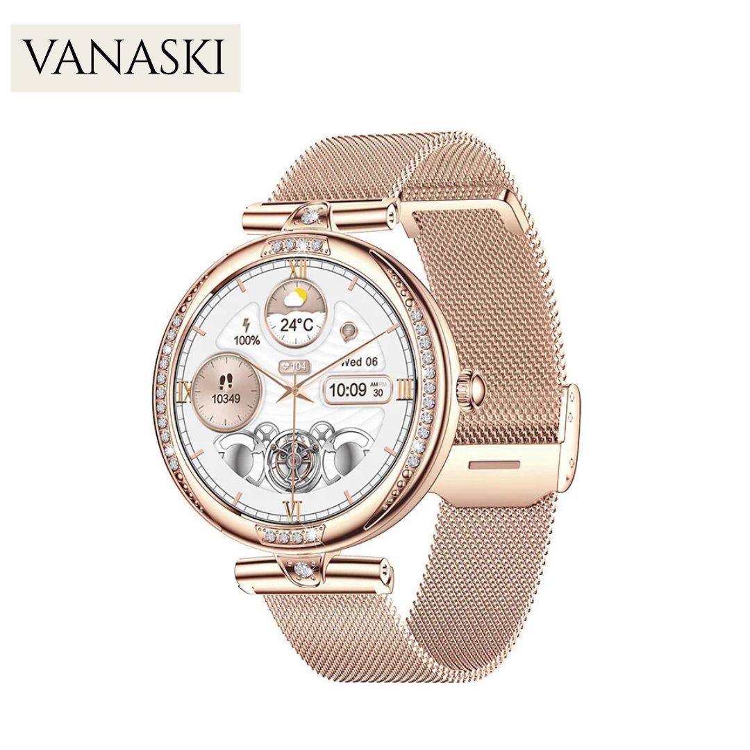 Smart Watch Fashion Dimanond Ladies Wristwatch Amoled Bluetooth Calling Health Monitoring Women Fitness Smartwatch