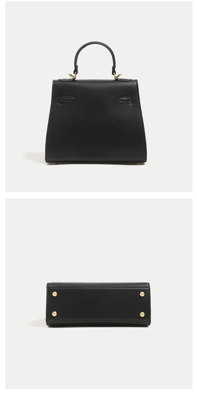 Black handbag and wallet set on a white background