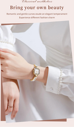 OLEVS 9987 Women's Watch Square Dial Waterproof Quartz Watch For Women Luxury Original Elegant Ladies Wristwatch Steel Strap Vanaski