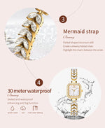 OLEVS 9987 Women's Watch Square Dial Waterproof Quartz Watch For Women Luxury Original Elegant Ladies Wristwatch Steel Strap Vanaski