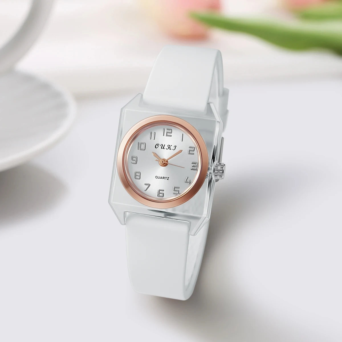 Women Watch Quartz Wristwatch Silicone Strap Watches Women Fashion Watches Ladies Clock Festival Gift Valentine's Day