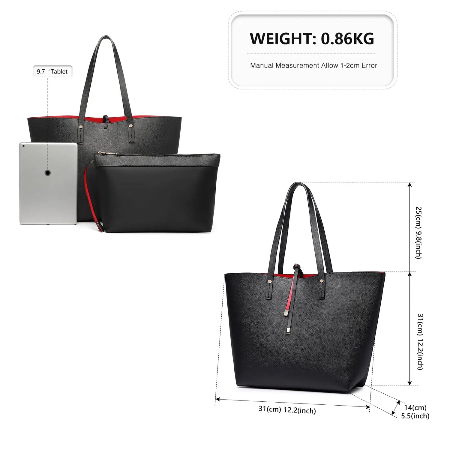Women's Womens Handbag Set tote bag