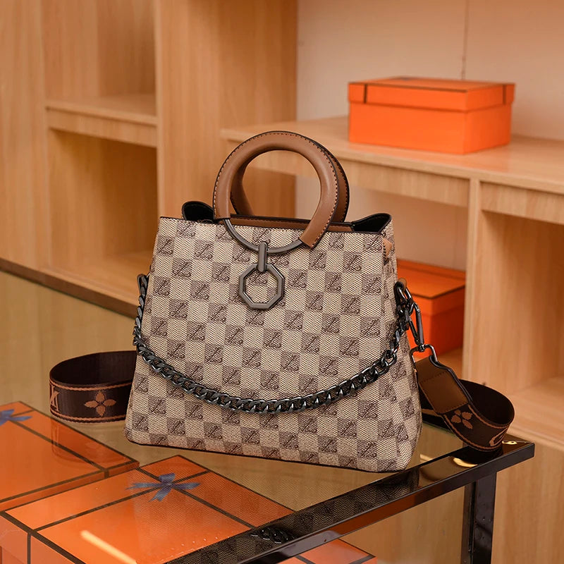 Elegant Ladies Leather Handbag Classic Shoulder Bag Crossbody Messenger Tote Popular And Fashionable