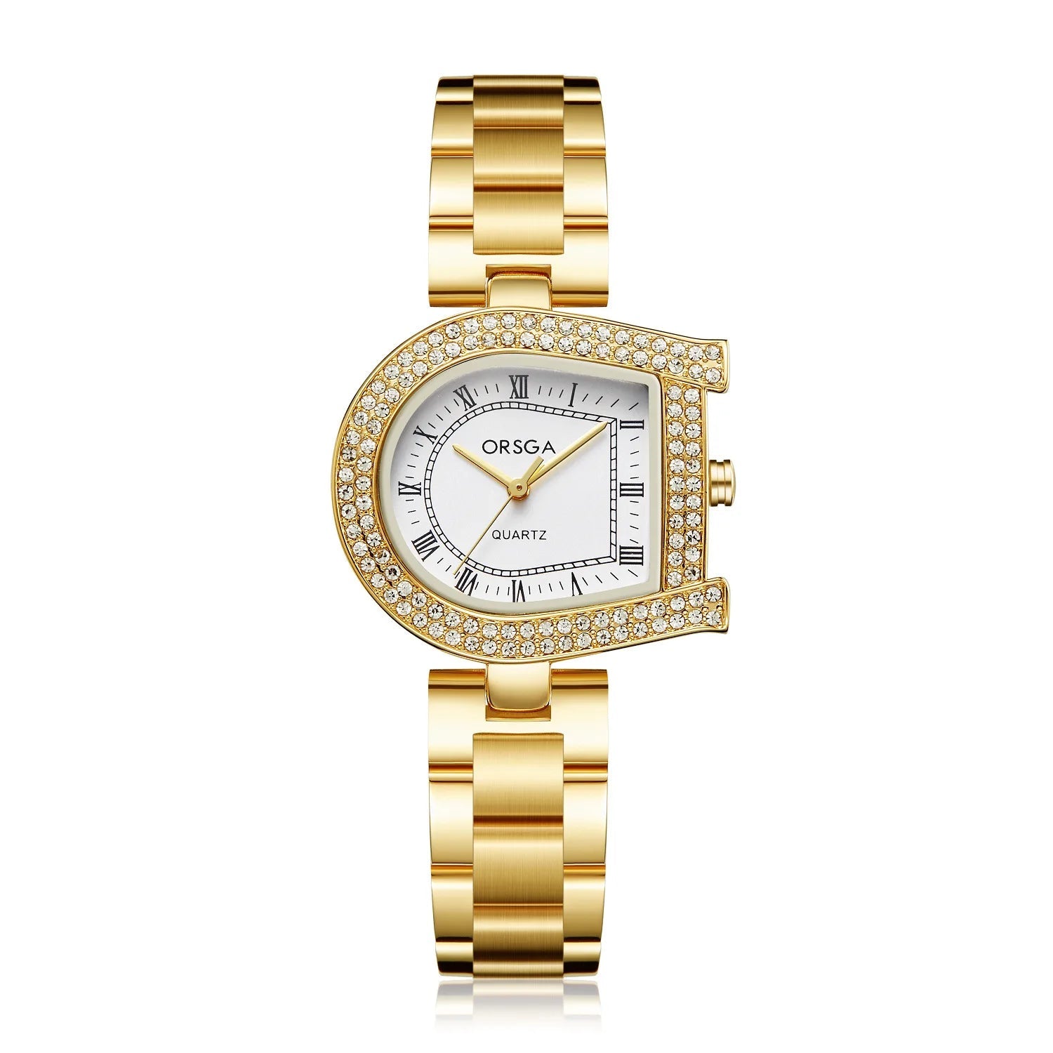 Women’s Luxury Rhinestone Quartz Watch – Barrel Dial Wristwatch Vanaski