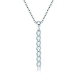 Silver necklace with a pendant on a white background