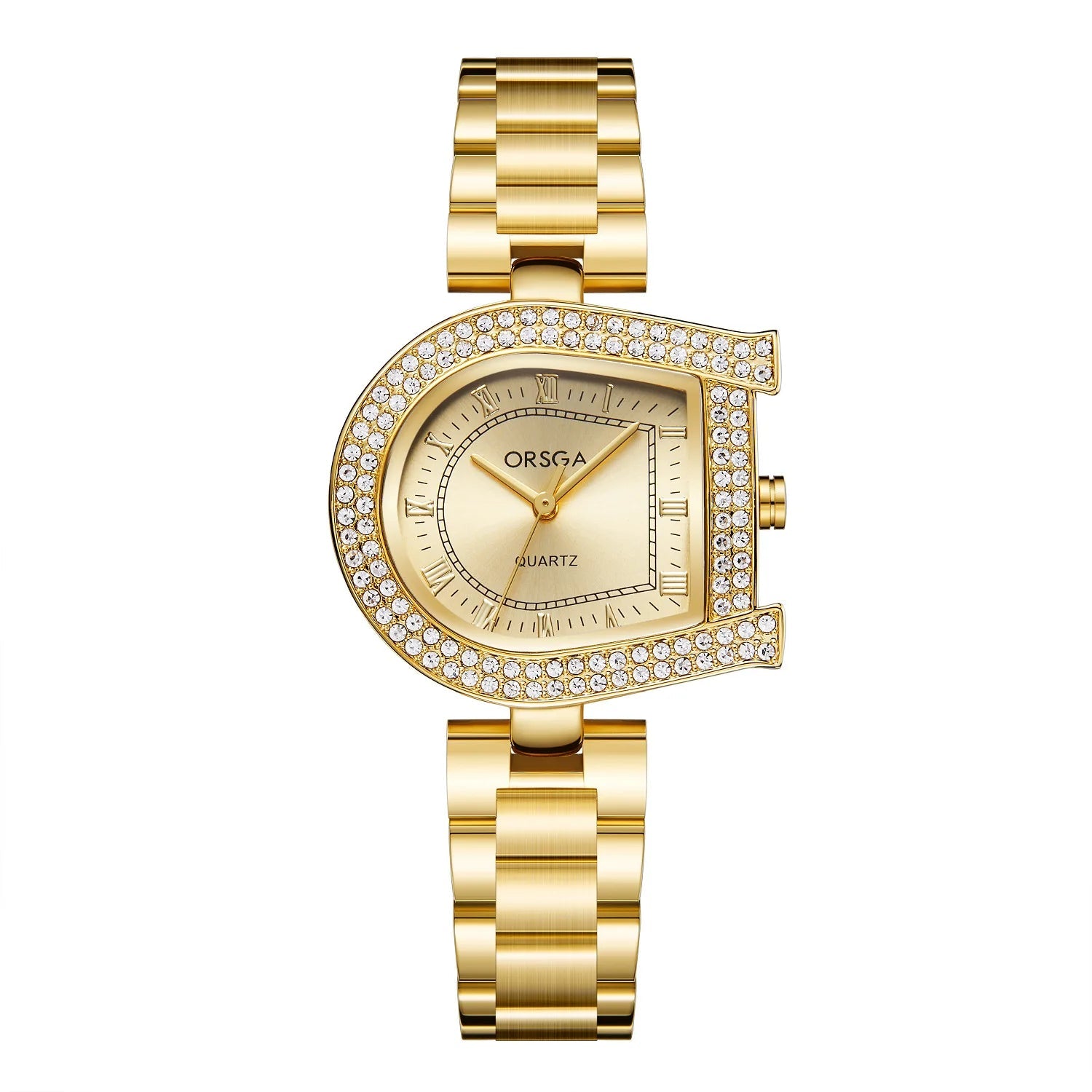 Women’s Luxury Rhinestone Quartz Watch – Barrel Dial Wristwatch Vanaski