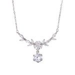 Moissanite Cassia Twig Necklace 925 Silver Trendy Fine Jewelry Gift