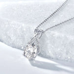 3CT Oval Cut Moissanite Pendant Necklace for Women S925 Sterling Silver Chain Certified Wedding Fine Jewelry Gift Vanaski