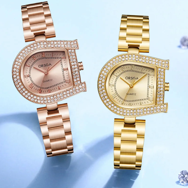Luxury Rhinestones Ladies Bracelet Wristwatch Brand Women Quartz Fashion Watches High Quality Girls Gifts Relógio Feminino