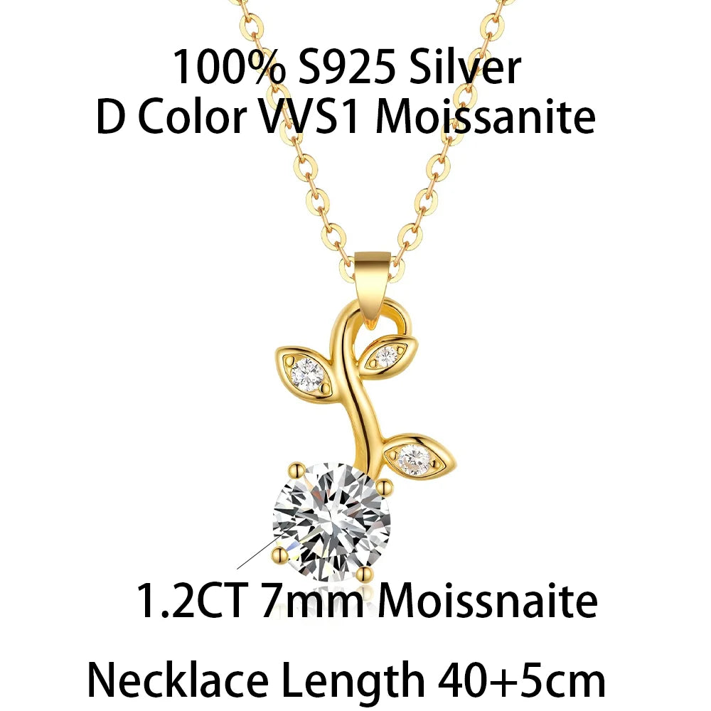 COSYA 2CT 8MM Moissanite Diamond Flower Bracelet 925 Silver Plated 18K Gold Bangle Sparkling Wedding Jewelry Gift for Women Vanaski