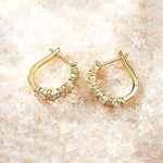 Sparkling VVS1 Moissanite U Shape Hoop Earrings 925 Sterling Silver