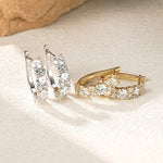 Sparkling VVS1 Moissanite U Shape Hoop Earrings 925 Sterling Silver