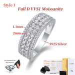 Moissanite Eternity Band in 18k Gold & Sterling Silver Vanaski