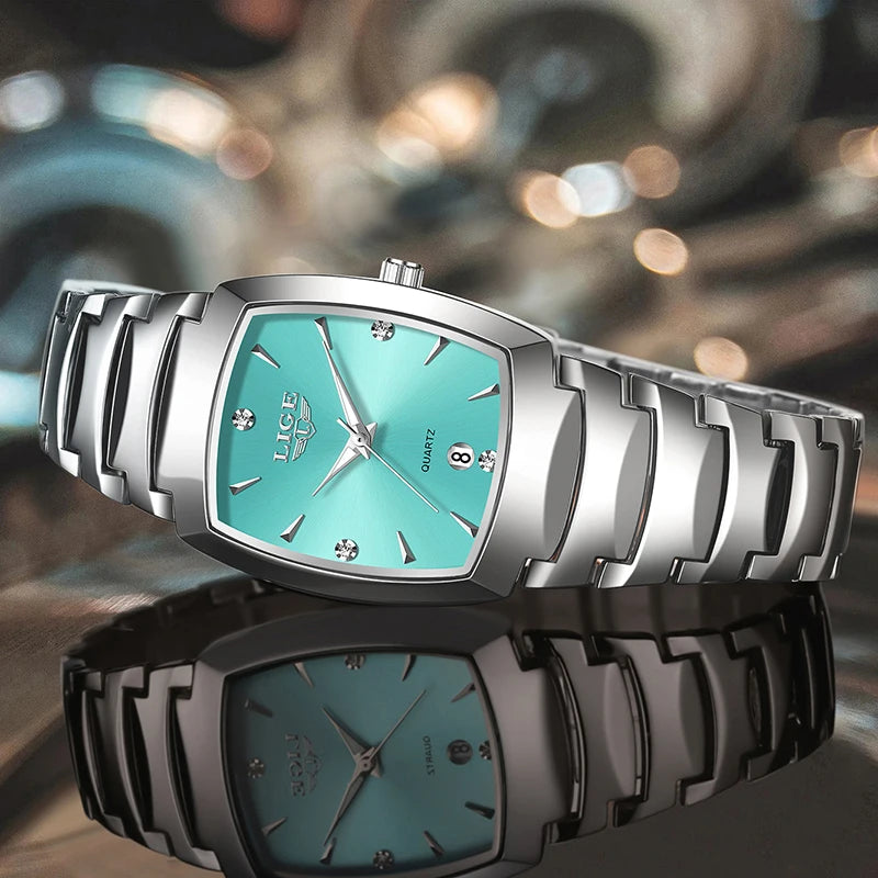 LIGE New Ladies Waterproof Watch Luxury Stainless Steel Women Watches Creative Fashion Original Elegant Quartz Wristwatch Gift