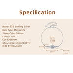 Jewelry bracelet with specifications on a beige background