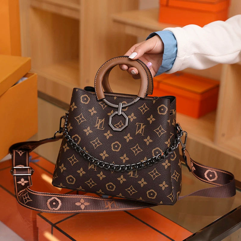 Elegant Ladies Leather Handbag Classic Shoulder Bag Crossbody Messenger Tote Popular And Fashionable