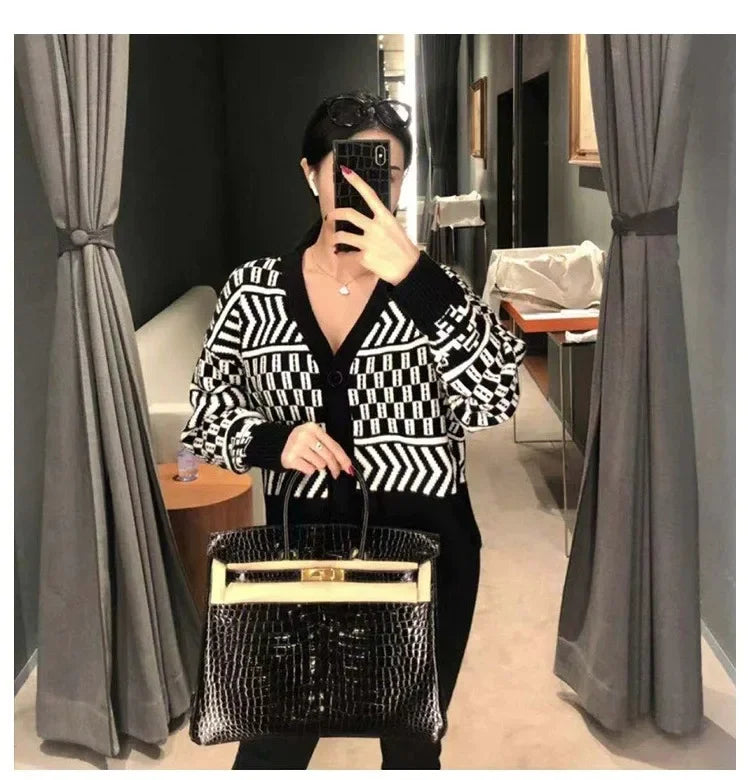 Platinum Crocodile Pattern Top Layer Cowhide Leather Handbag Women's Shoulder Bag Fashion Casual Luxury Ladies Handbag