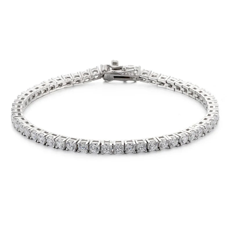 Diamond bracelet on a white background