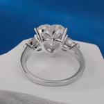 Heart Cut Moissanite Engagement Ring 1-4CT Three Stone Diamond Women's Wedding Band S925 Silver Prong Setting Classic White Gold Vanaski