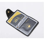 Card holder with VIP cards on a white background