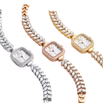 Luxury Square Watch for Women - Steel Strap Waterproof Quartz Vanaski