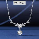 Moissanite Cassia Twig Necklace 925 Silver Trendy Fine Jewelry Gift Vanaski