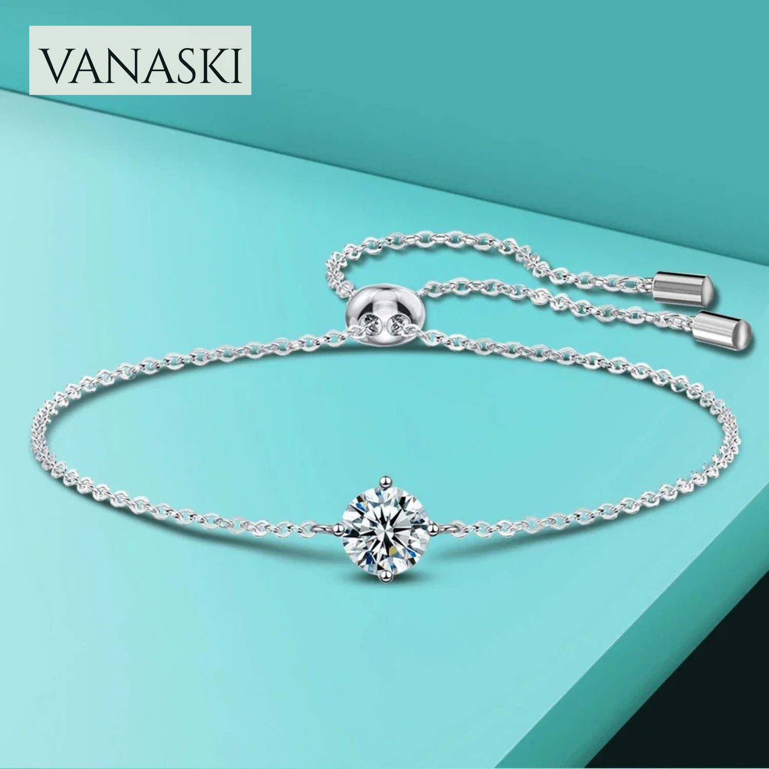 Certified 1 Carat Moissanite Bracelet for Women Real S925 Silver Classic Lab Diamond Adjustable Hand Chain Wedding Jewelry Gift