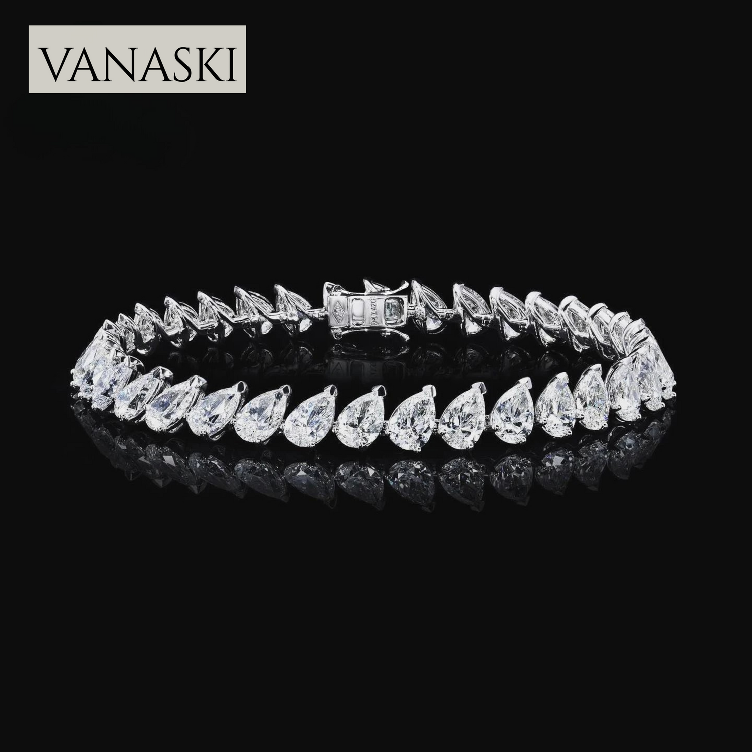 Gra Certified 0.5carat Pear Cut Moissanite Diamond Tennis Bracelets for Women 925 Sterling Silver Waterdrop Shape Wrist Chain