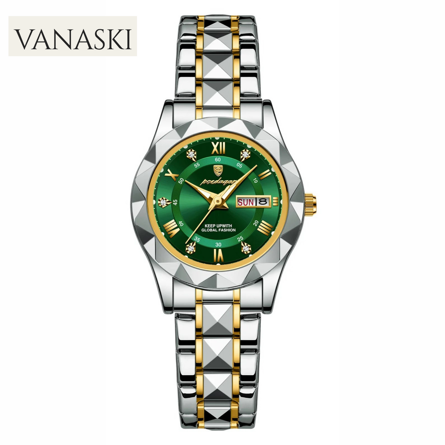 POEDAGAR Fashion Ladies Wristwatch Week Date Luminous Waterproof Woman Watch Stainless Steel Luxury Women's Quartz Watches reloj