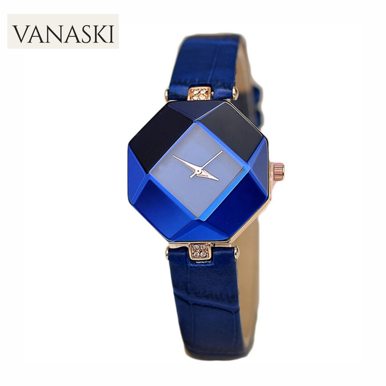 Women Watches Gem Cut Geometry Crystal Leather Quartz Wristwatch Fashion Dress  Ladies Gifts Clock Relogio Feminino
