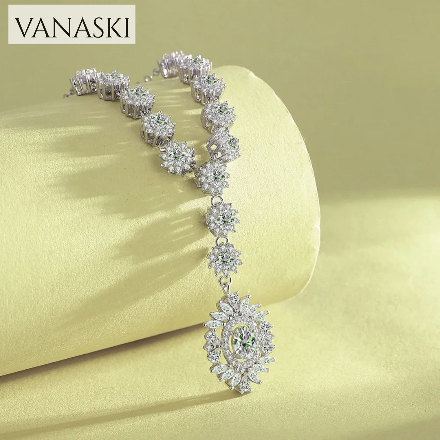 NKHOG 5*7mm Moissanite Necklace Pendants For Women 925 Sterling Silver Flower Design Luxury Wedding Chain Gifts Fine Jewelry GRA