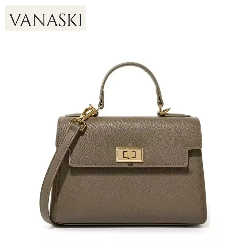 Versatile Cowhide High-End Genuine Leather Bag Crossbody Handheld Classic Small Bag