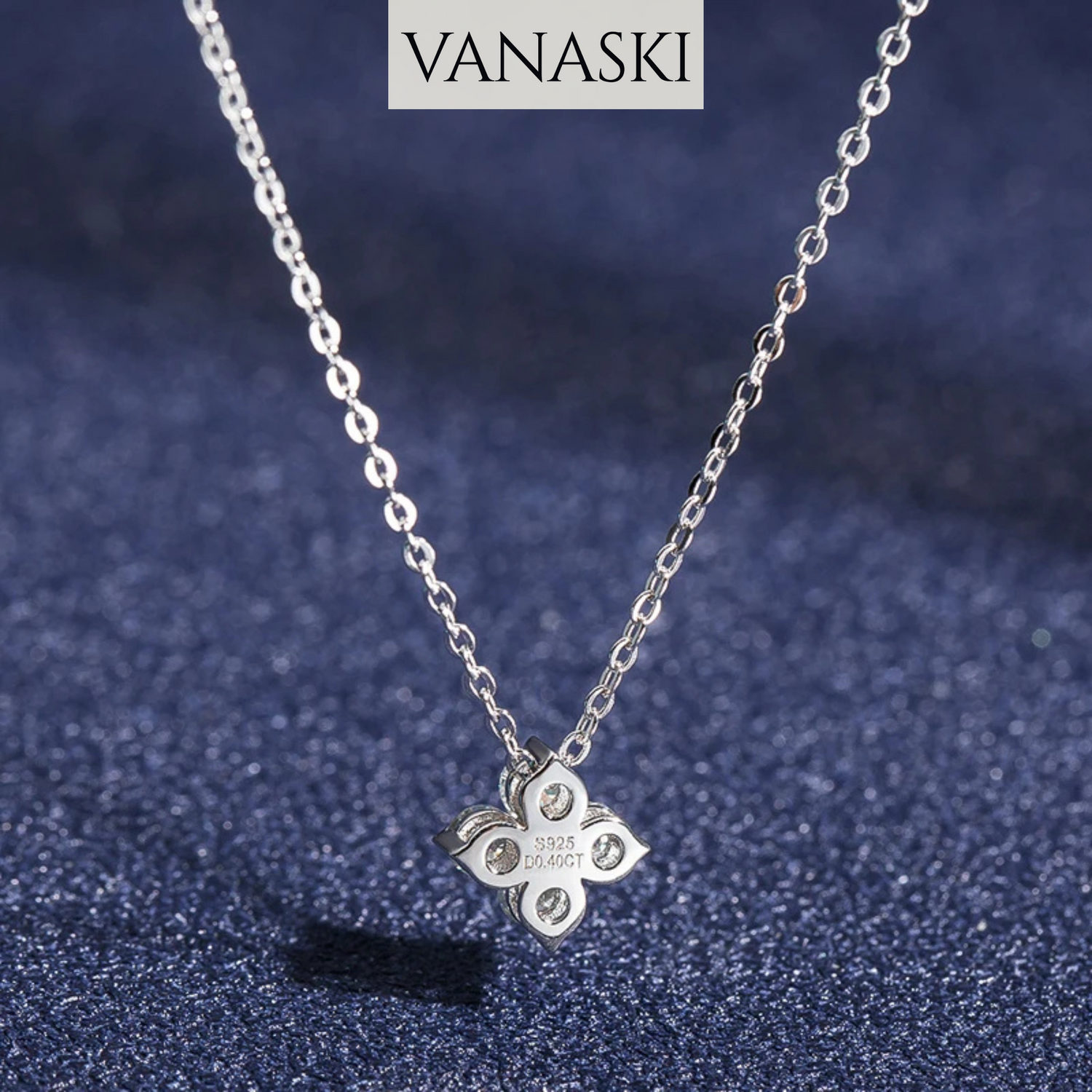 NKHOG Real 0.4ct Moissanite Clove Necklace Pendant For Women 925 Sterling Silver Plated 18K Gold Party GRA Tested Fine Jewelry