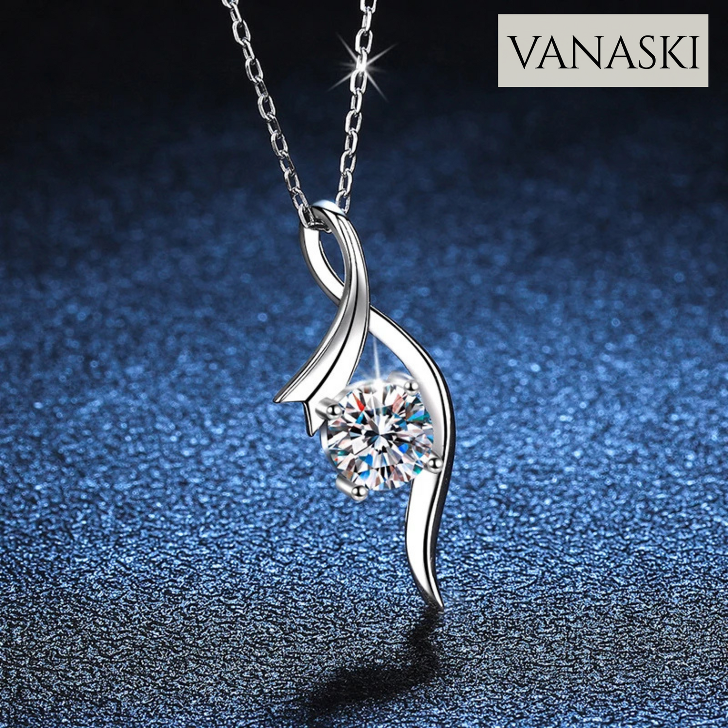 Moissanite Pendant Necklace S925 Sterling Silver Sparkling Lab Diamond Fine Jewelry Wedding Party Necklaces for Women