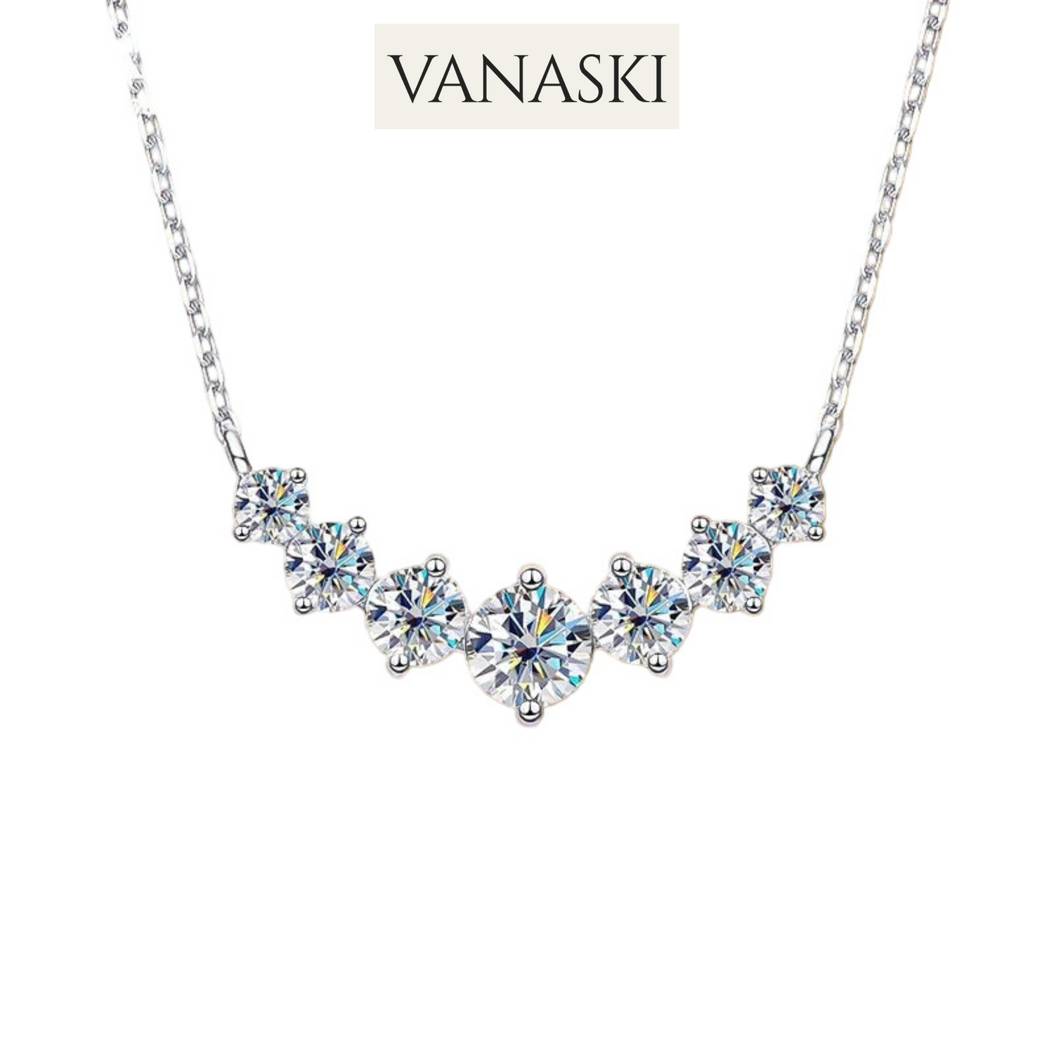 Moissanite Necklace Pendant For Women 925 Sterling Silver Plated 18k Gold Pass Diamond Test Wedding Fine Jewelry GRA