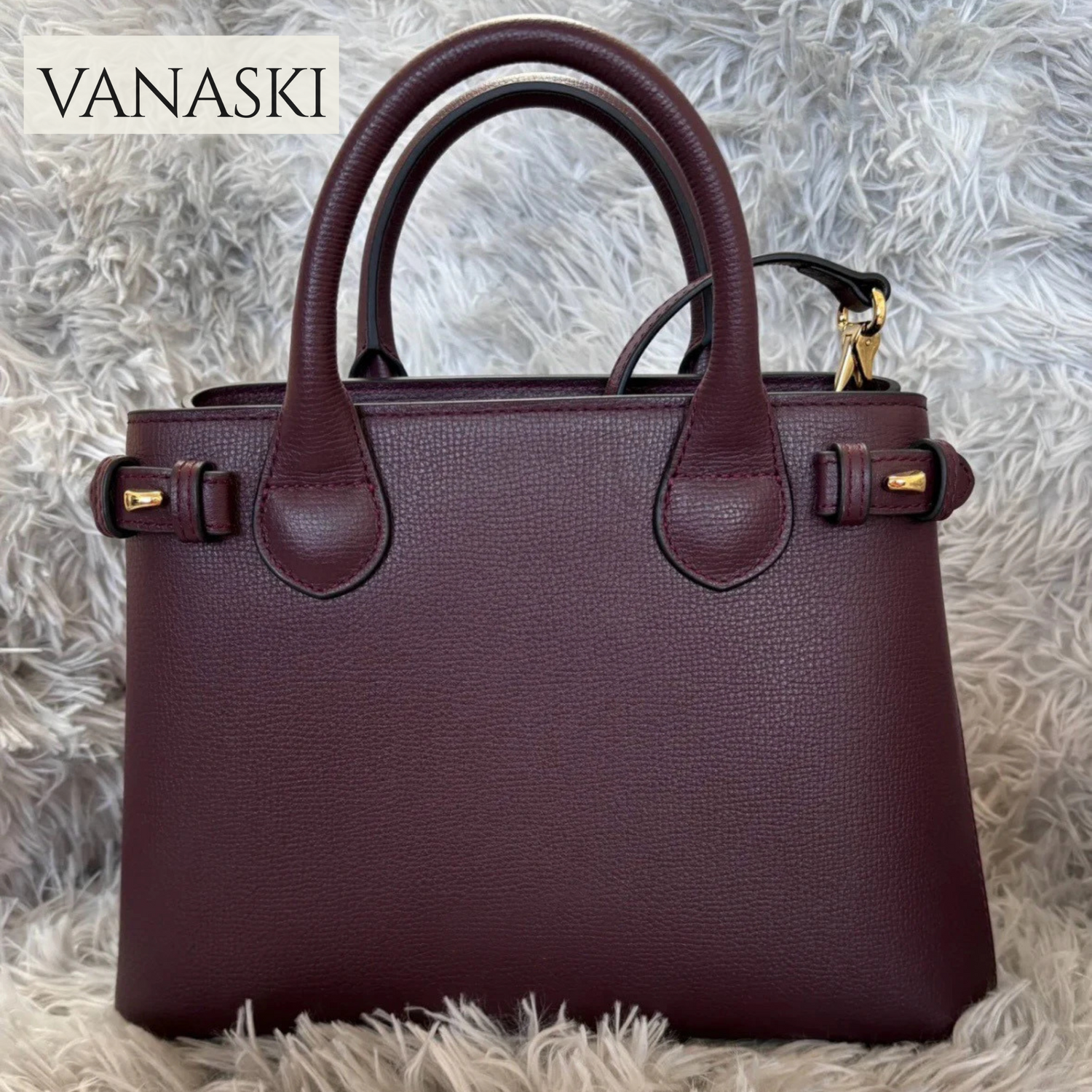 Tote Bag - Graceful Structured House Check Gingham & Leather Handbag, Detachable Shoulder Strap sac de luxe femme bag
