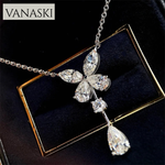 Designer Fashion 925 Sterling Silver Jewelry 3A Cubic Zirconia Party Necklace Vanaski